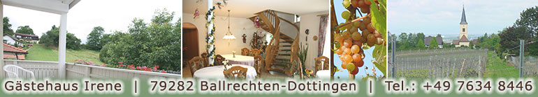 Gästehaus Irene - Gästehaus in Ballrechten-Dottingen Markgräflerland - Schwarzwald